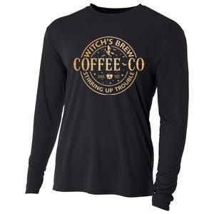 Witches Brew Coffee Co Halloween Witch Coffee Lovers Cooling Performance Long Sleeve Crew