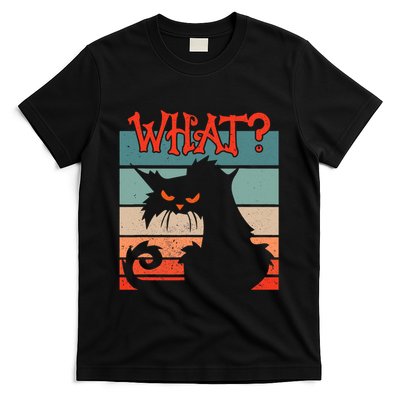 What? Black Cat Kitty For Man And Woman Funny Cat T-Shirt