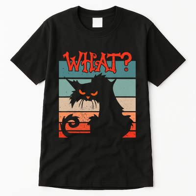 What? Black Cat Kitty For Man And Woman Funny Cat Tall T-Shirt