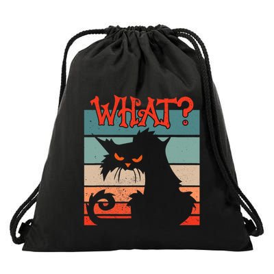 What? Black Cat Kitty For Man And Woman Funny Cat Drawstring Bag