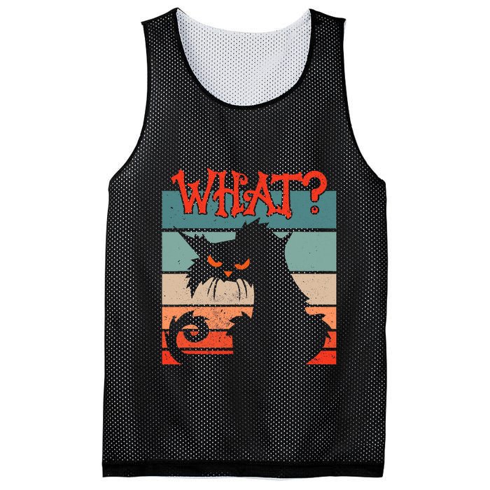 What? Black Cat Kitty For Man And Woman Funny Cat Mesh Reversible Basketball Jersey Tank