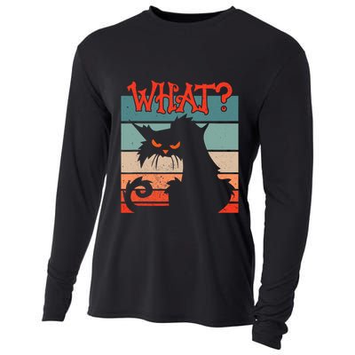 What? Black Cat Kitty For Man And Woman Funny Cat Cooling Performance Long Sleeve Crew