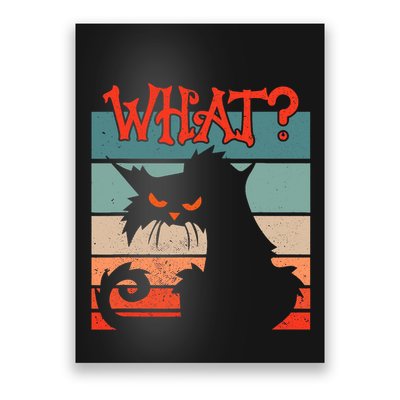 What? Black Cat Kitty For Man And Woman Funny Cat Poster