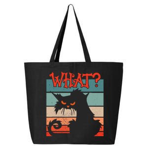 What? Black Cat Kitty For Man And Woman Funny Cat 25L Jumbo Tote