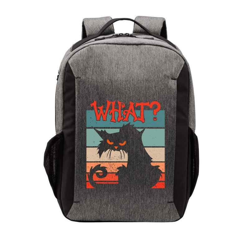 What? Black Cat Kitty For Man And Woman Funny Cat Vector Backpack