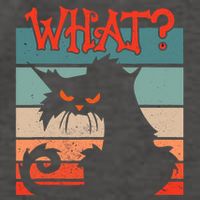What? Black Cat Kitty For Man And Woman Funny Cat Vector Backpack