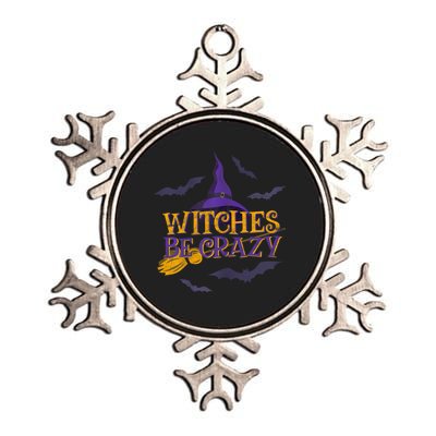 Witches Be Crazy Funny Halloween Witch Broom Stick Costume Metallic Star Ornament