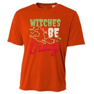 Witches Be Crazy Design Halloween Witch Gift Cooling Performance Crew T-Shirt