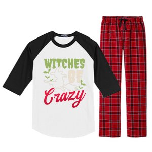 Witches Be Crazy Design Halloween Witch Gift Raglan Sleeve Pajama Set