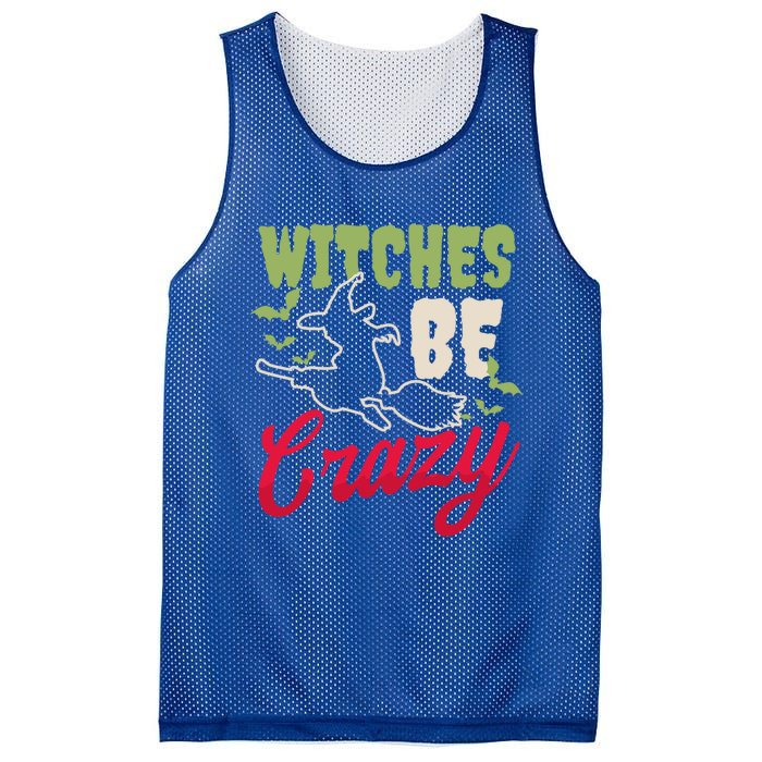 Witches Be Crazy Design Halloween Witch Gift Mesh Reversible Basketball Jersey Tank