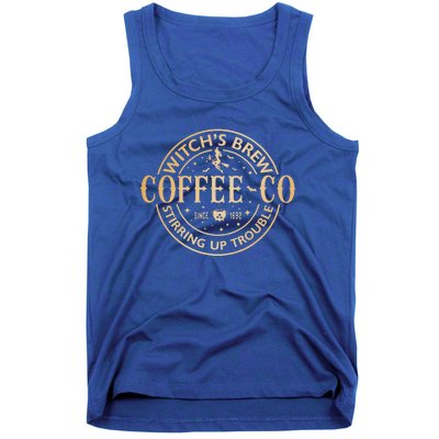 Witches Brew Coffee Co Halloween Witch Coffee Lovers Tank Top