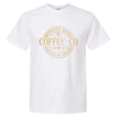 Witches Brew Coffee Co Halloween Witch Coffee Lovers Garment-Dyed Heavyweight T-Shirt