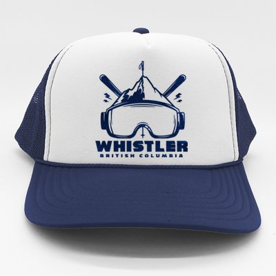 Whistler British Columbia Skiing Trucker Hat