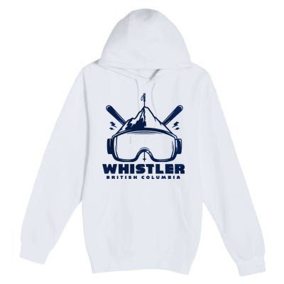 Whistler British Columbia Skiing Premium Pullover Hoodie