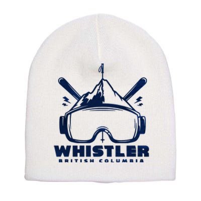 Whistler British Columbia Skiing Short Acrylic Beanie