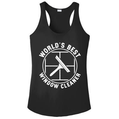 WorldS Best Cool Window Washing Professional Window Cleaner Ladies PosiCharge Competitor Racerback Tank