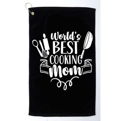 World's Best Cooking Mom Mother Cook Cooks Mommy Mama Gift Platinum Collection Golf Towel