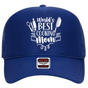 World's Best Cooking Mom Mother Cook Cooks Mommy Mama Gift High Crown Mesh Back Trucker Hat