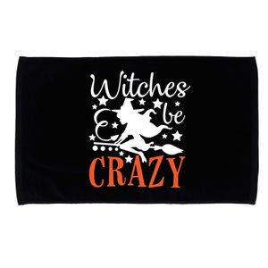 Witches Be Crazy Funny Halloween Costume Funny Gift Microfiber Hand Towel