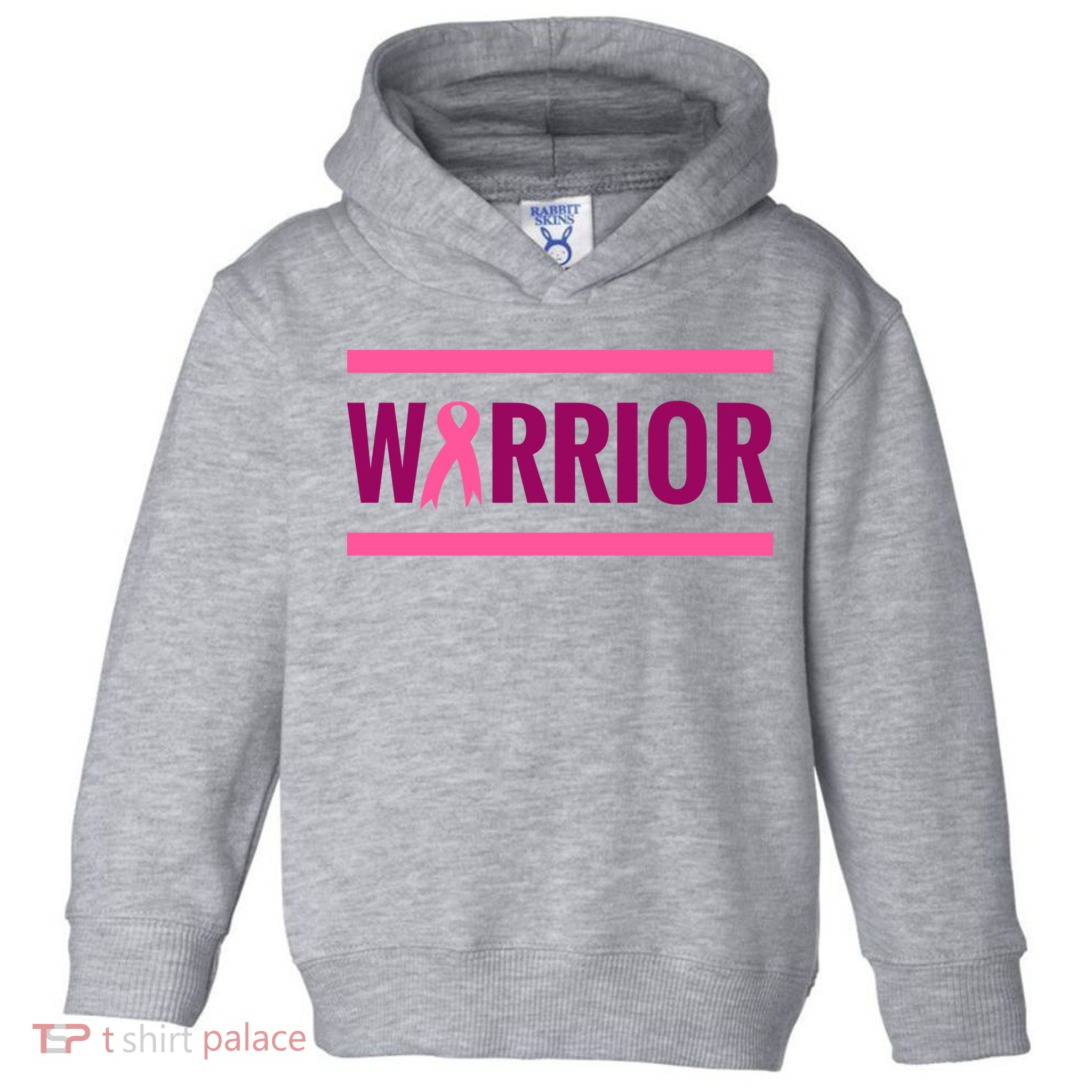 Warrior Breast Cancer Ribbon Toddler Hoodie