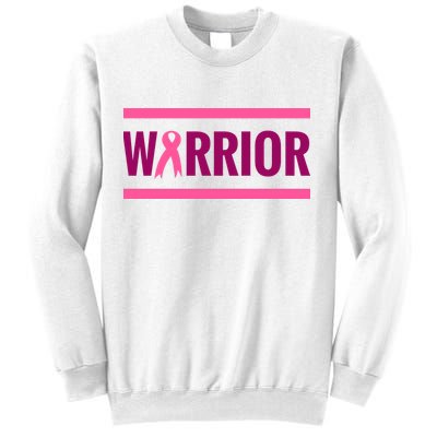 Warrior Breast Cancer Ribbon Sweatshirt