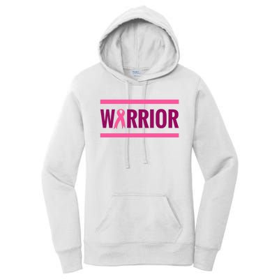 Warrior Breast Cancer Ribbon Women's Pullover Hoodie