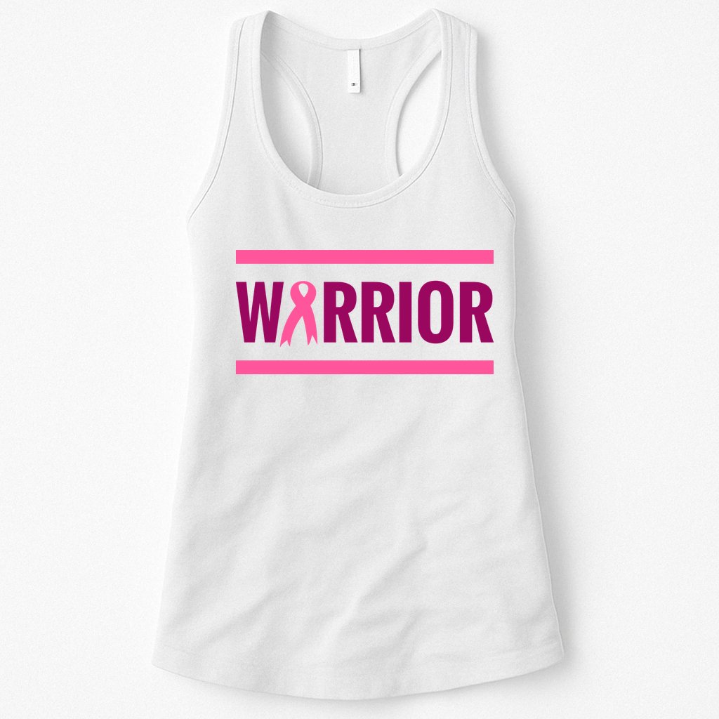 Warrior Breast Cancer Ribbon Womens Tank Top