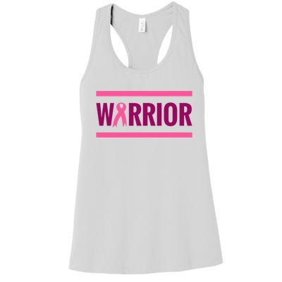 Warrior Breast Cancer Ribbon Women's Racerback Tank