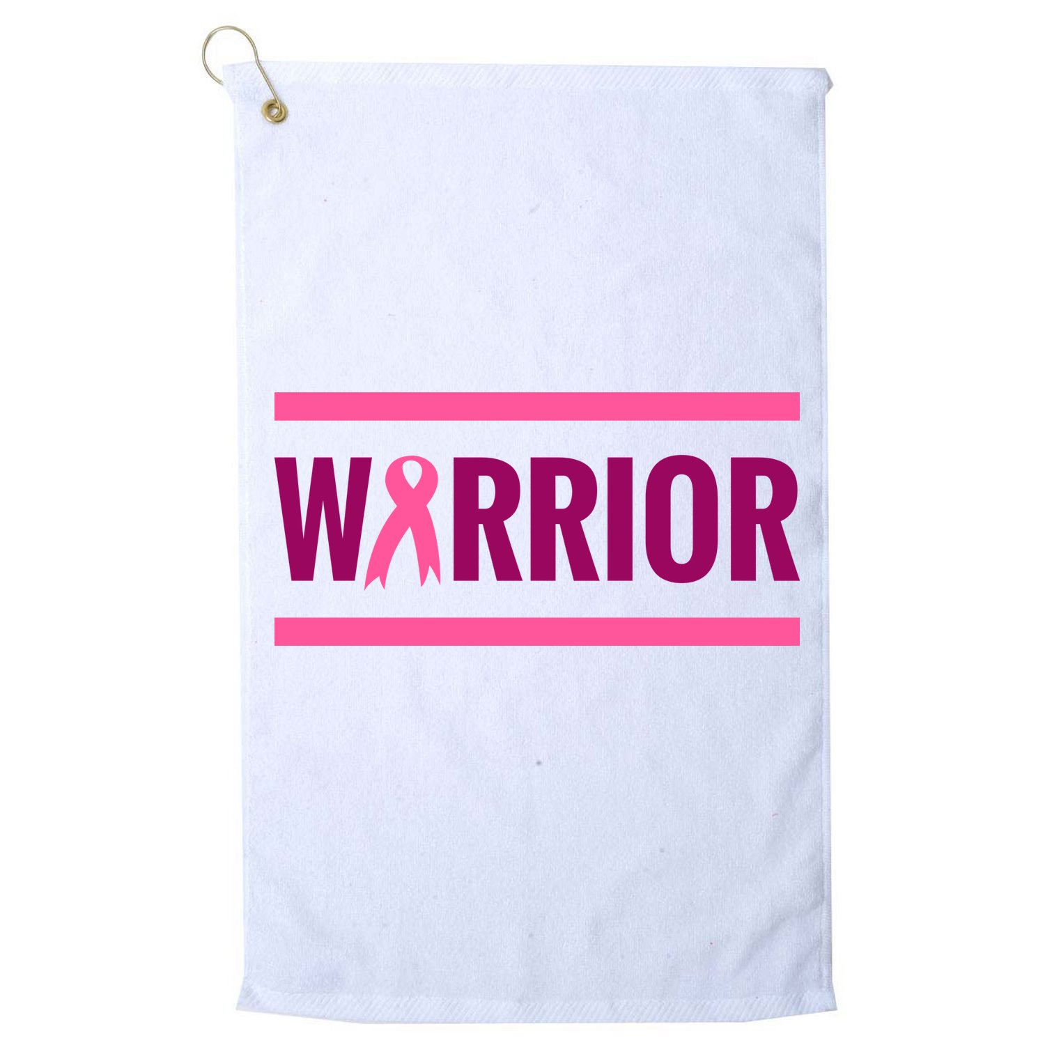 Warrior Breast Cancer Ribbon Golf Towel