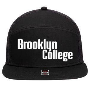 Womens Brooklyn College Bulldogs Stacked 7 Panel Mesh Trucker Snapback Hat