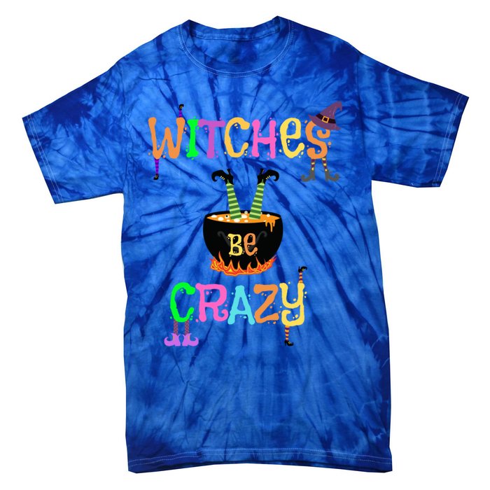 Witches Be Crazy Halloween Costume Funny Graphic Retro Cute Gift Tie-Dye T-Shirt