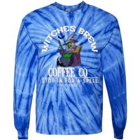 Witches Brew Coffee Co Cute Halloween Coffee Lovers Ideas Great Gift Tie-Dye Long Sleeve Shirt