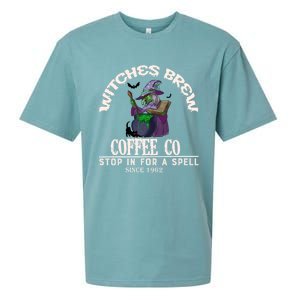 Witches Brew Coffee Co Cute Halloween Coffee Lovers Ideas Great Gift Sueded Cloud Jersey T-Shirt