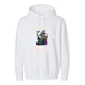 Witches Brew Coffee Co Cute Halloween Coffee Lovers Ideas Great Gift Garment-Dyed Fleece Hoodie