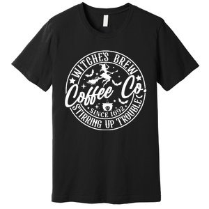 Witches Brew Coffee Halloween Graphic Premium T-Shirt