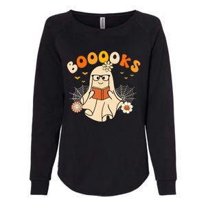 Wo Booooks Cute Ghost Reading Library Books Halloween Womens California Wash Sweatshirt