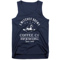 Witches Brew Coffee Co Halloween Stop For A Spell Since 1692 Tank Top