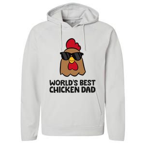 WorldS Best Chicken Dad Performance Fleece Hoodie