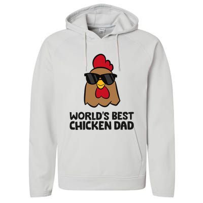 WorldS Best Chicken Dad Performance Fleece Hoodie