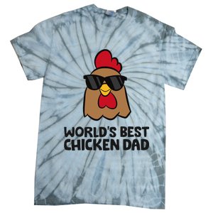 WorldS Best Chicken Dad Tie-Dye T-Shirt