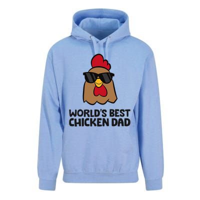 WorldS Best Chicken Dad Unisex Surf Hoodie