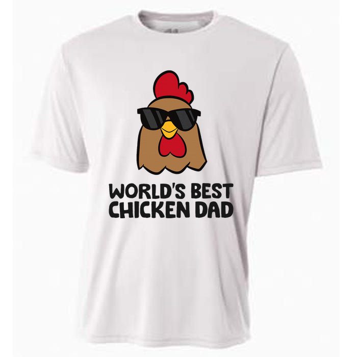 WorldS Best Chicken Dad Cooling Performance Crew T-Shirt