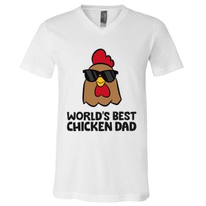 WorldS Best Chicken Dad V-Neck T-Shirt