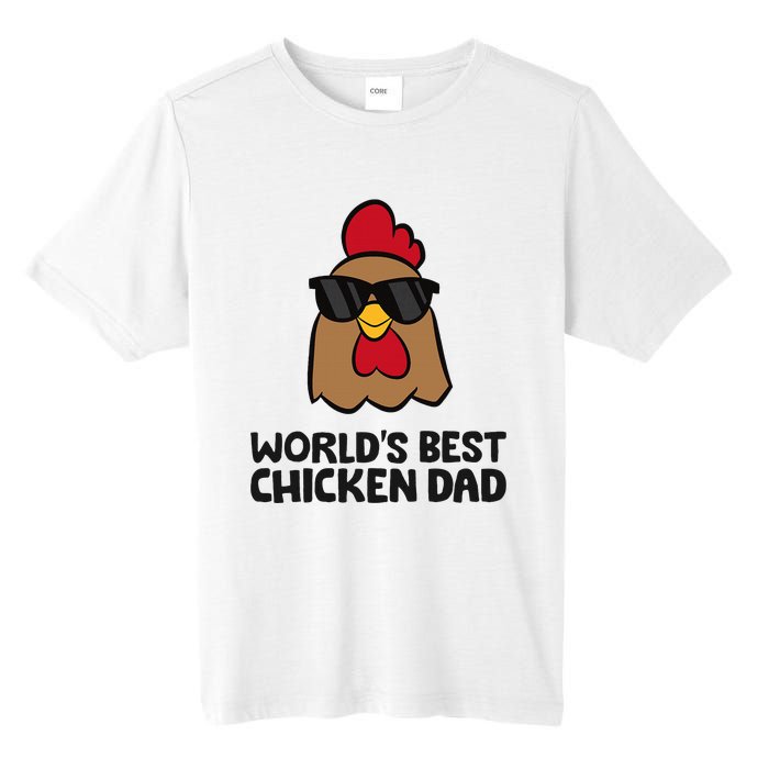 WorldS Best Chicken Dad Tall Fusion ChromaSoft Performance T-Shirt