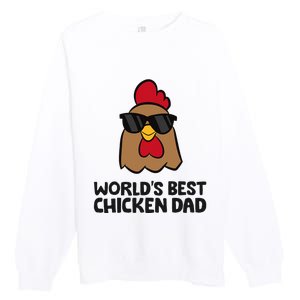 WorldS Best Chicken Dad Premium Crewneck Sweatshirt