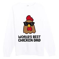 WorldS Best Chicken Dad Premium Crewneck Sweatshirt