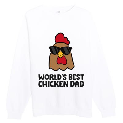 WorldS Best Chicken Dad Premium Crewneck Sweatshirt