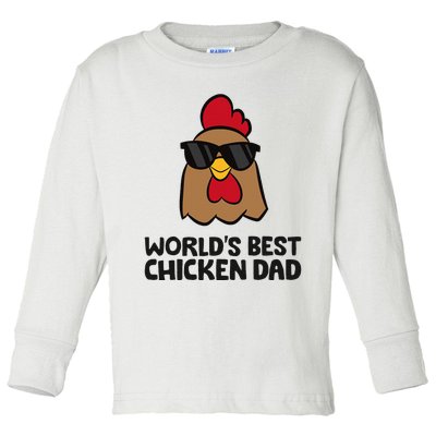 WorldS Best Chicken Dad Toddler Long Sleeve Shirt