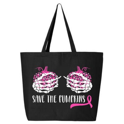 Woman Breast Cancer Awareness Save The Pumpkins Halloween 25L Jumbo Tote