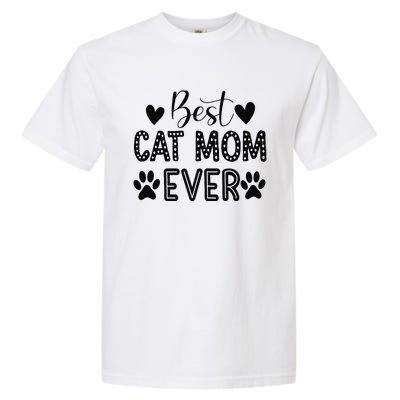 Wo Best Cat Mom Ever Garment-Dyed Heavyweight T-Shirt